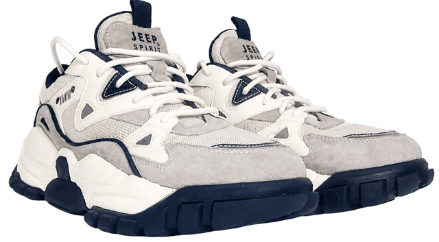 Jeep Spirit Chunky Trail Sneakers – Beige, Grey & Black