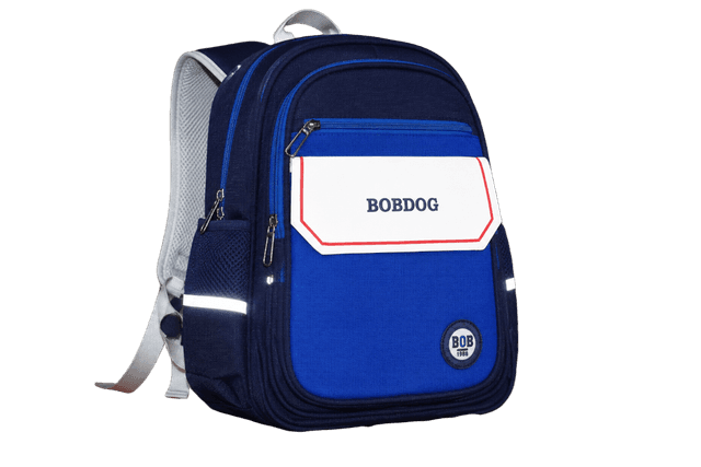Sac à dos scolaire réfléchissant BOBDOG avec sangle de poitrine – Bleu