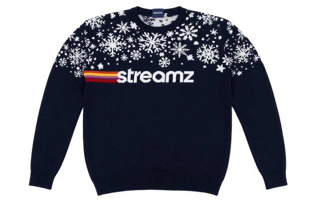 STREAMZ Christmas Snowflake Knit Sweater Navy Blue - Sizes XL & XXL