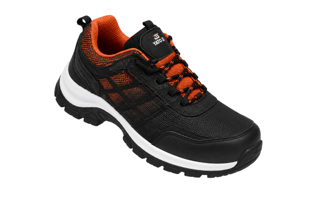 YATO S1P Composite Toe Sport Safety Shoes – Black & Orange - Sizes 39-45
